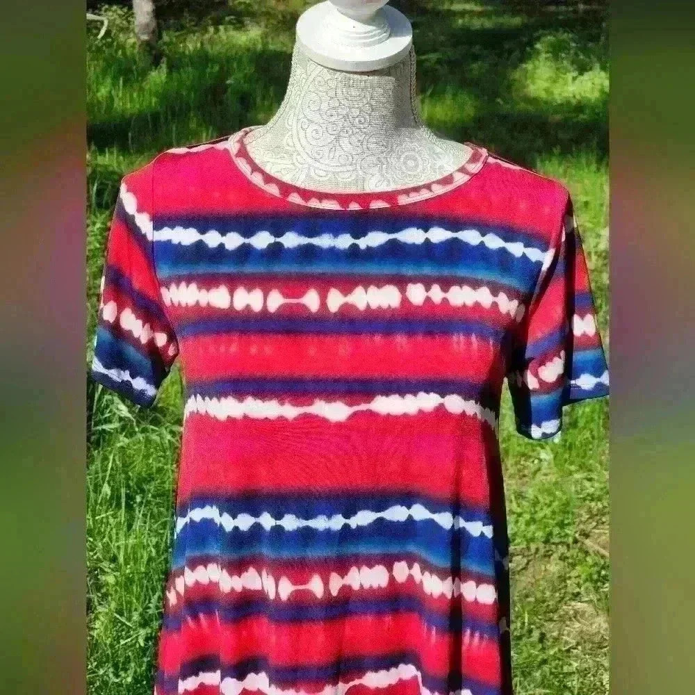 LulaRoe Loose Fitted Tie Dye Dress Size XXS - Picture 3 of 4